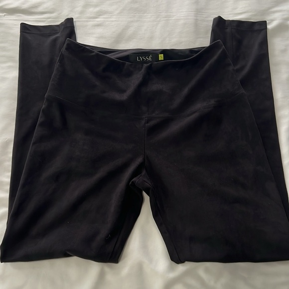 Lysse Black Faux Suede Leggings - Picture 1 of 8